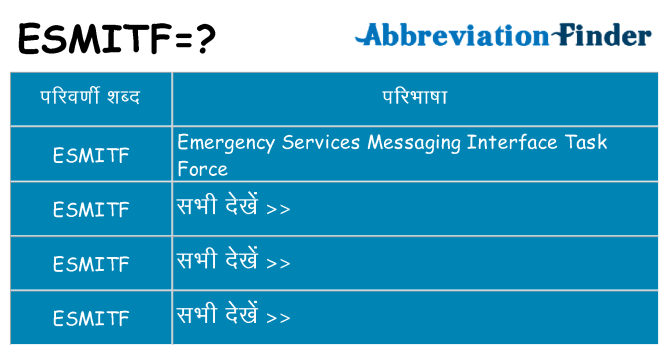 esmitf का क्या अर्थ है
