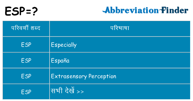 esp का क्या अर्थ है