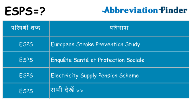 esps का क्या अर्थ है