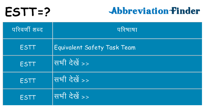 estt का क्या अर्थ है