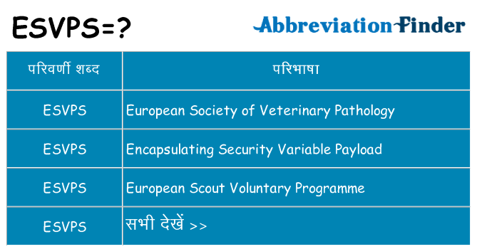 esvps का क्या अर्थ है