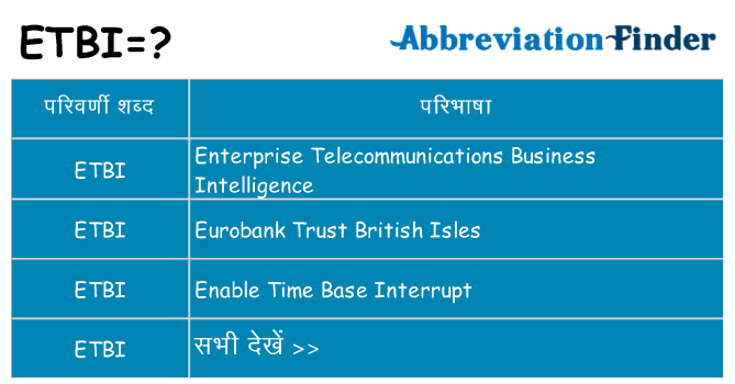 etbi का क्या अर्थ है