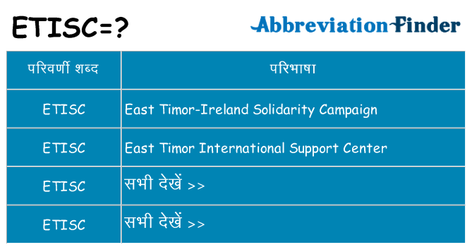 etisc का क्या अर्थ है