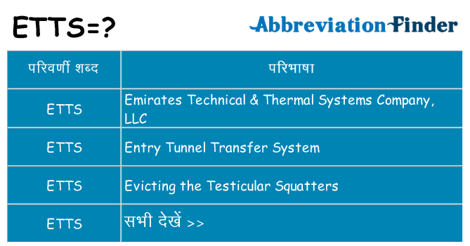 etts का क्या अर्थ है
