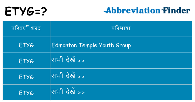 etyg का क्या अर्थ है