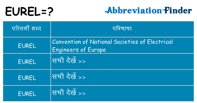 eurel का क्या अर्थ है