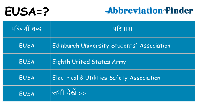 eusa का क्या अर्थ है