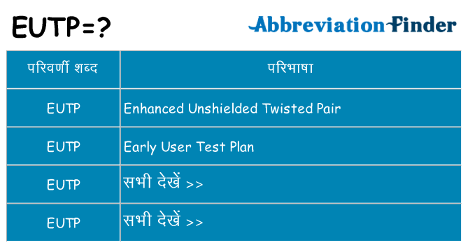 eutp का क्या अर्थ है