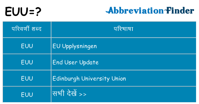 euu का क्या अर्थ है