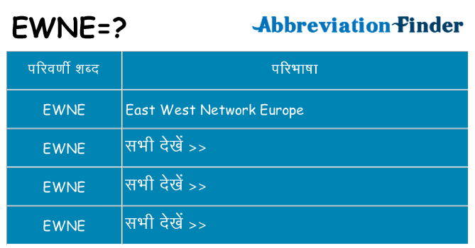 ewne का क्या अर्थ है