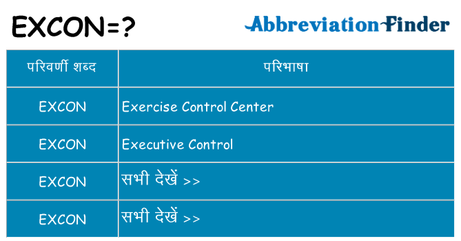 excon का क्या अर्थ है