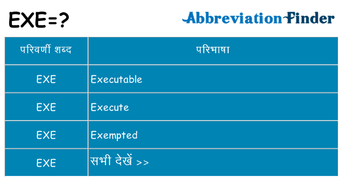 exe का क्या अर्थ है