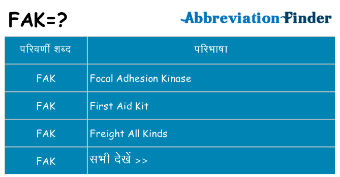 fak का क्या अर्थ है