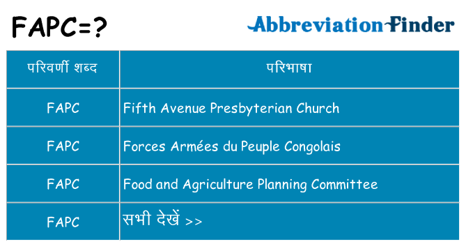 fapc का क्या अर्थ है