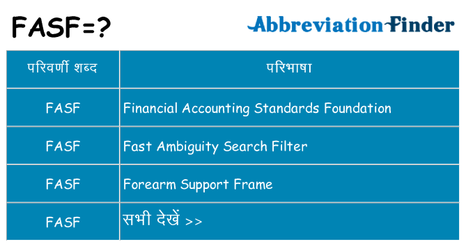 fasf का क्या अर्थ है