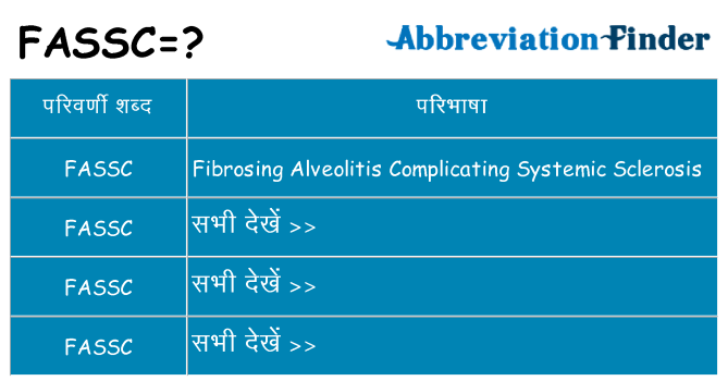 fassc का क्या अर्थ है