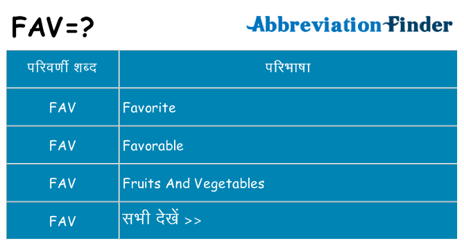 fav का क्या अर्थ है