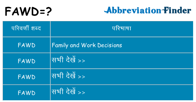 fawd का क्या अर्थ है
