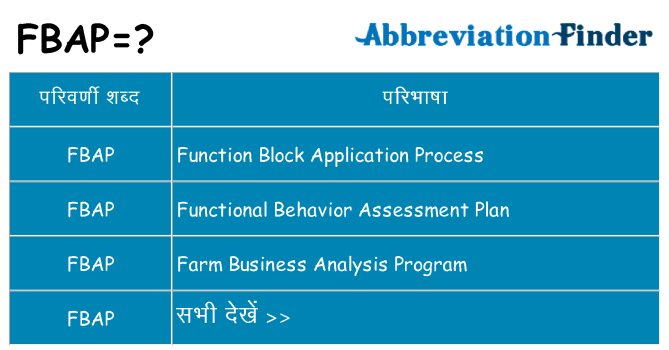 fbap का क्या अर्थ है