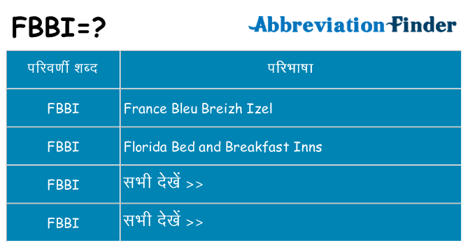 fbbi का क्या अर्थ है