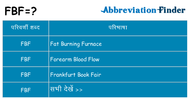 fbf का क्या अर्थ है