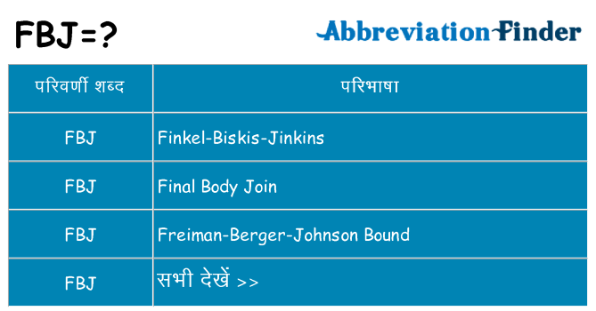 fbj का क्या अर्थ है