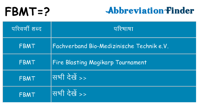 fbmt का क्या अर्थ है