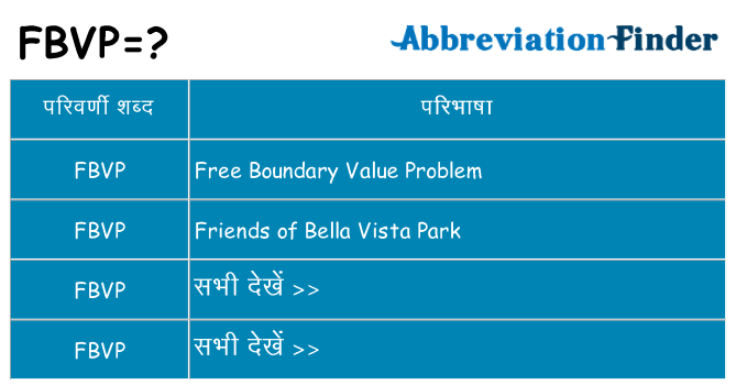 fbvp का क्या अर्थ है