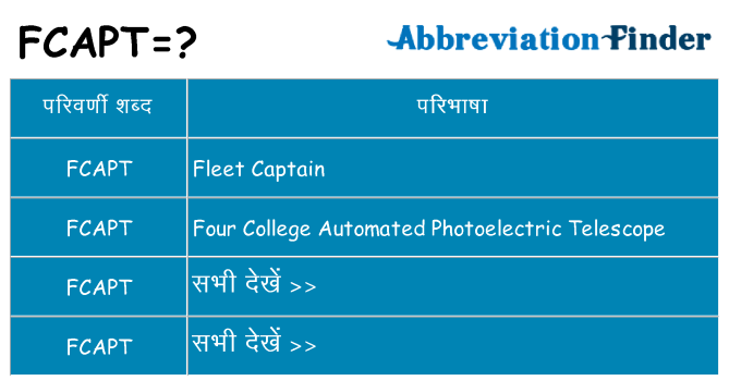 fcapt का क्या अर्थ है