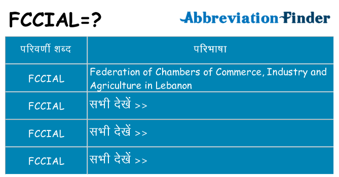 fccial का क्या अर्थ है
