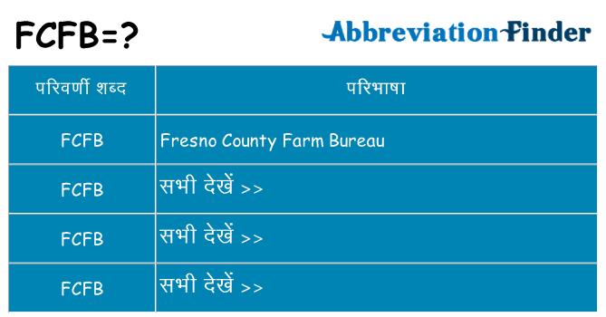 fcfb का क्या अर्थ है