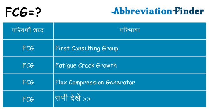 fcg का क्या अर्थ है