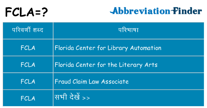 fcla का क्या अर्थ है