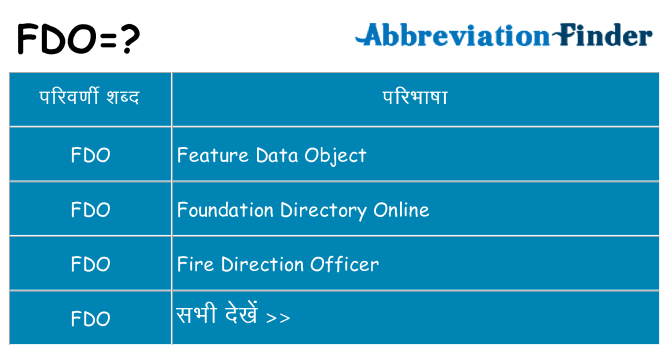 fdo का क्या अर्थ है