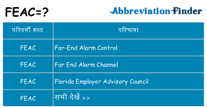 feac का क्या अर्थ है