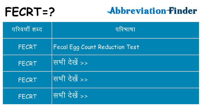 fecrt का क्या अर्थ है