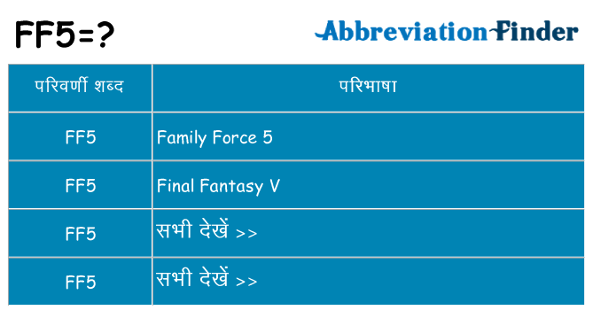 ff5 का क्या अर्थ है