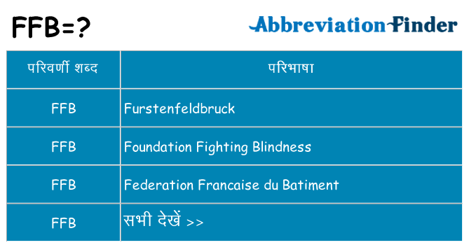 ffb का क्या अर्थ है