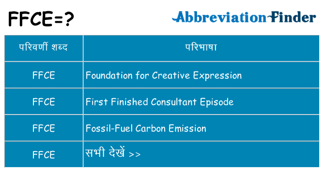 ffce का क्या अर्थ है