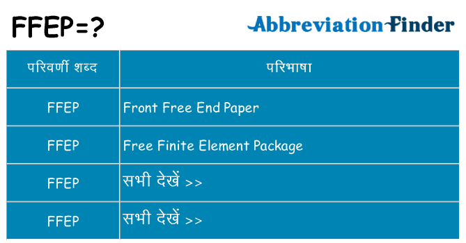 ffep का क्या अर्थ है