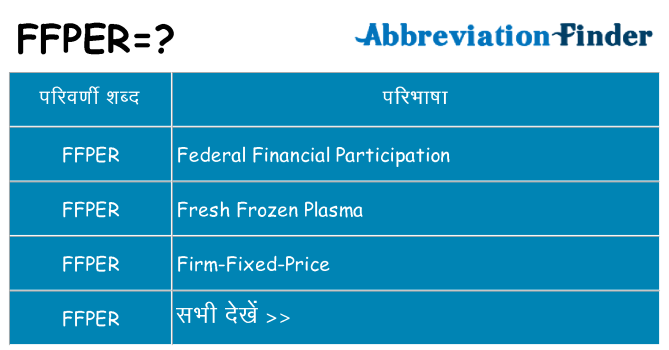 ffper का क्या अर्थ है