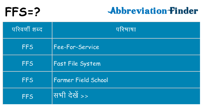 ffs का क्या अर्थ है
