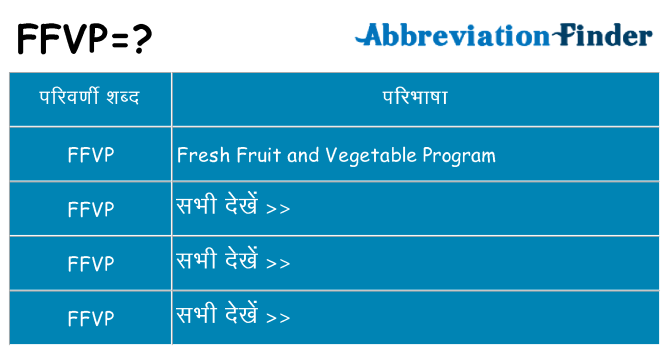 ffvp का क्या अर्थ है