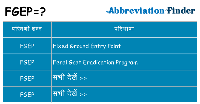 fgep का क्या अर्थ है
