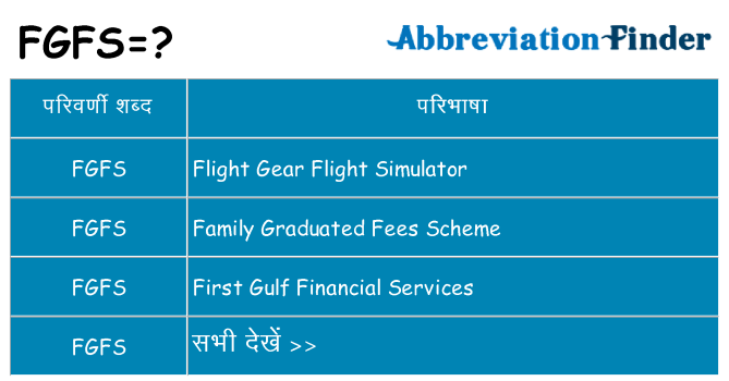 fgfs का क्या अर्थ है