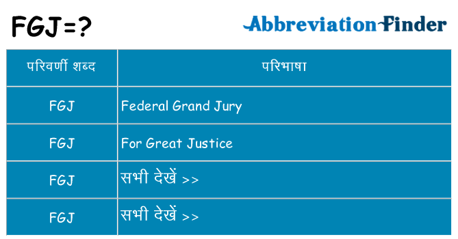 fgj का क्या अर्थ है