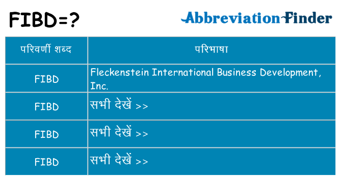 fibd का क्या अर्थ है