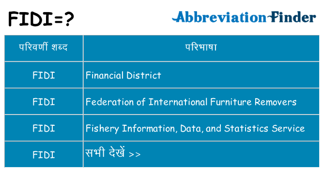 fidi का क्या अर्थ है