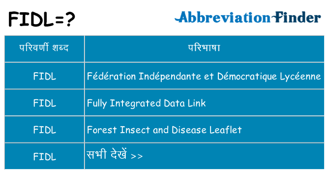 fidl का क्या अर्थ है