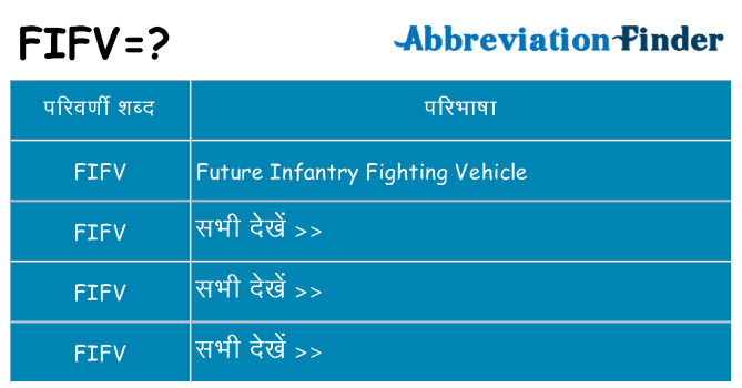 fifv का क्या अर्थ है